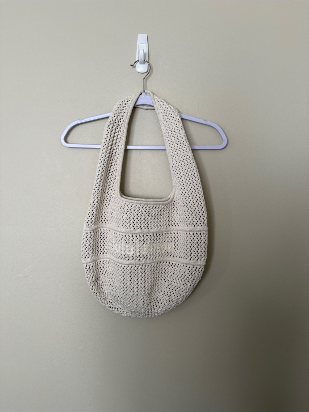 Lululemon l Cream Crochet Tote Bag - Lightweight Women's Shoulder Bag NWT